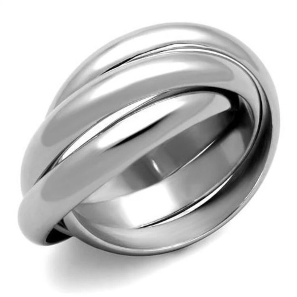 Russian Intertwined Wedding Rings Stainless Steel High Polished - Picture 11 of 14